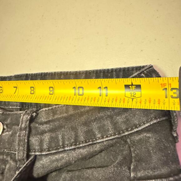 KUNMI Black Stretch Button Fly Flare Jeans  Sz 4 - Picture 5 of 7